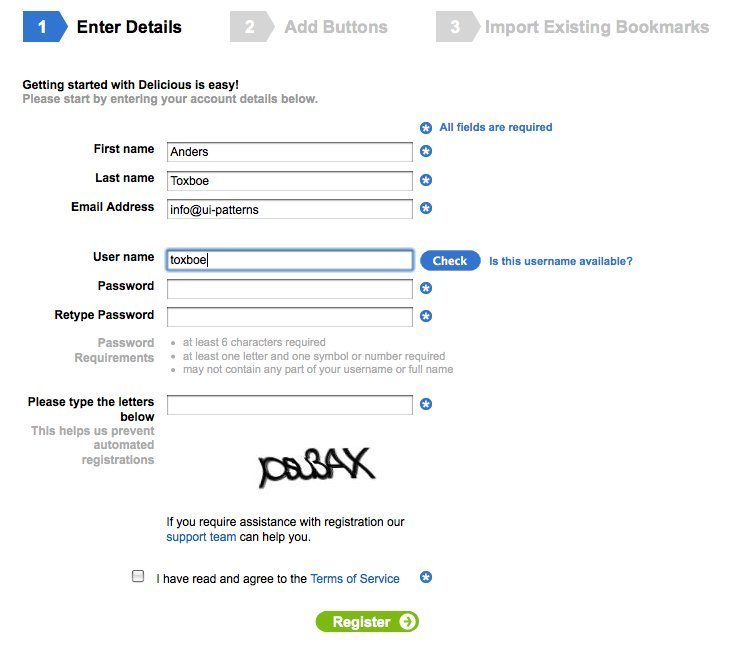 signup forms 