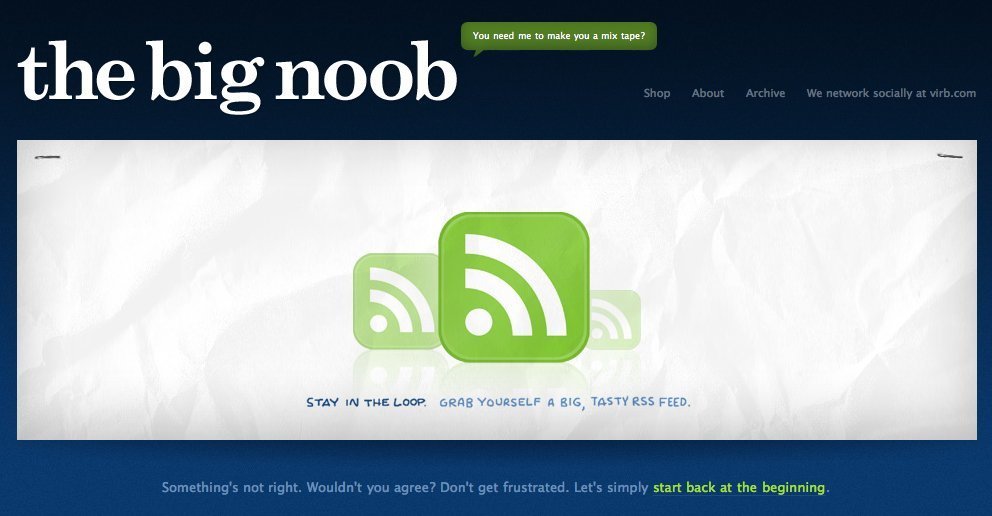 Screenshot of thebignoob.com