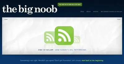 Error pages example from thebignoob.com