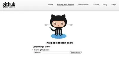 Error pages example from github.com