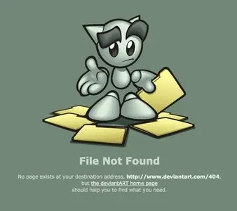 Error pages example from deviantart.com