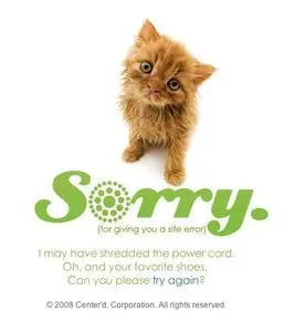Error pages example from centerd.com