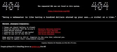 Error pages example from attrition.org