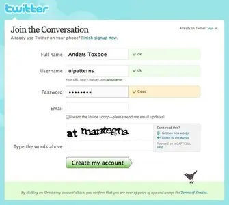 Input Feedback example