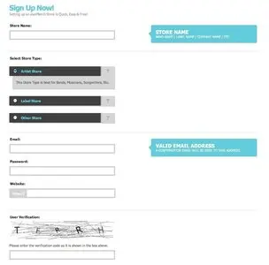 Account Registration example from evelmerch.com