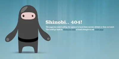 Error pages example from cssninjas.com