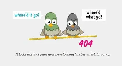Error pages example from twurn.com