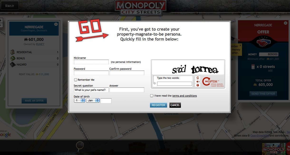 Screenshot of monopolycitystreets.com