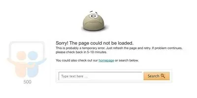 Error pages example from slideshare.net