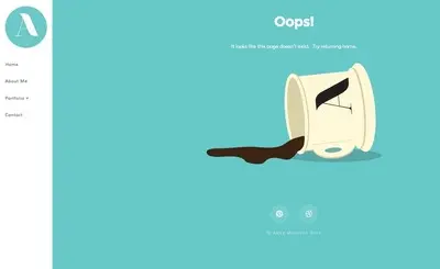 Error pages example from abbymadisondesigns.com