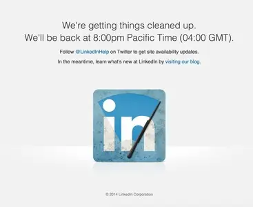 Error pages example from linkedin.com