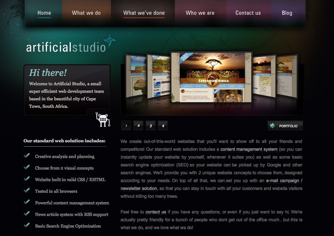 Screenshot of artificialstudio.com
