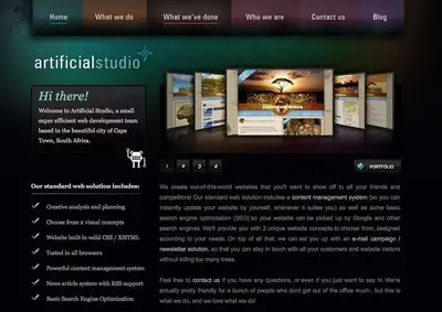 Navigation example from artificialstudio.com