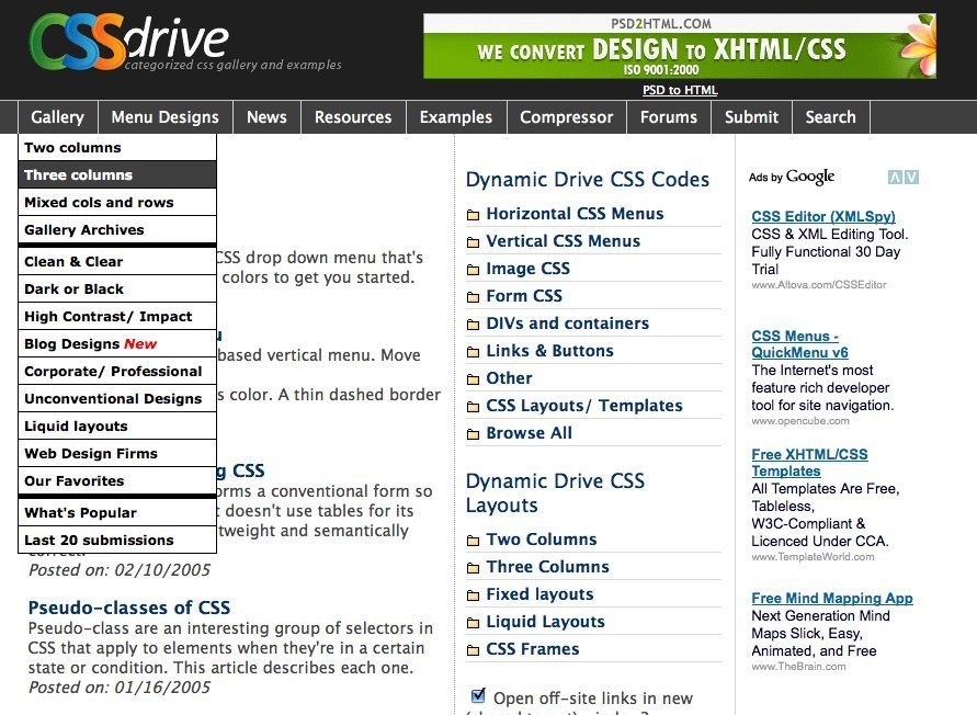 Screenshot of cssdrive.com