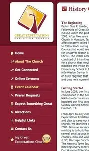 Navigation example from greatexpectationschurch.org