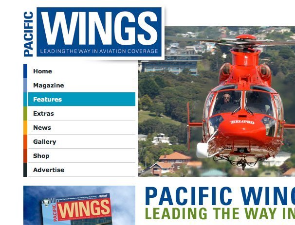 Screenshot of pacificwingsmagazine.com