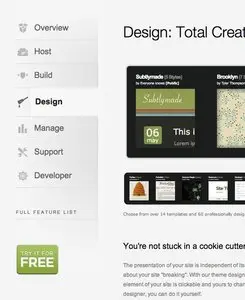 Navigation example from squarespace.com