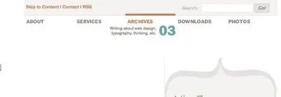 Navigation example from designintellection.com
