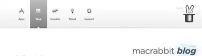 Navigation example from macrabbit.com