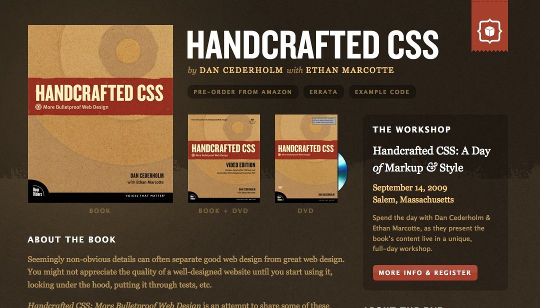 Screenshot of handcraftedcss.com