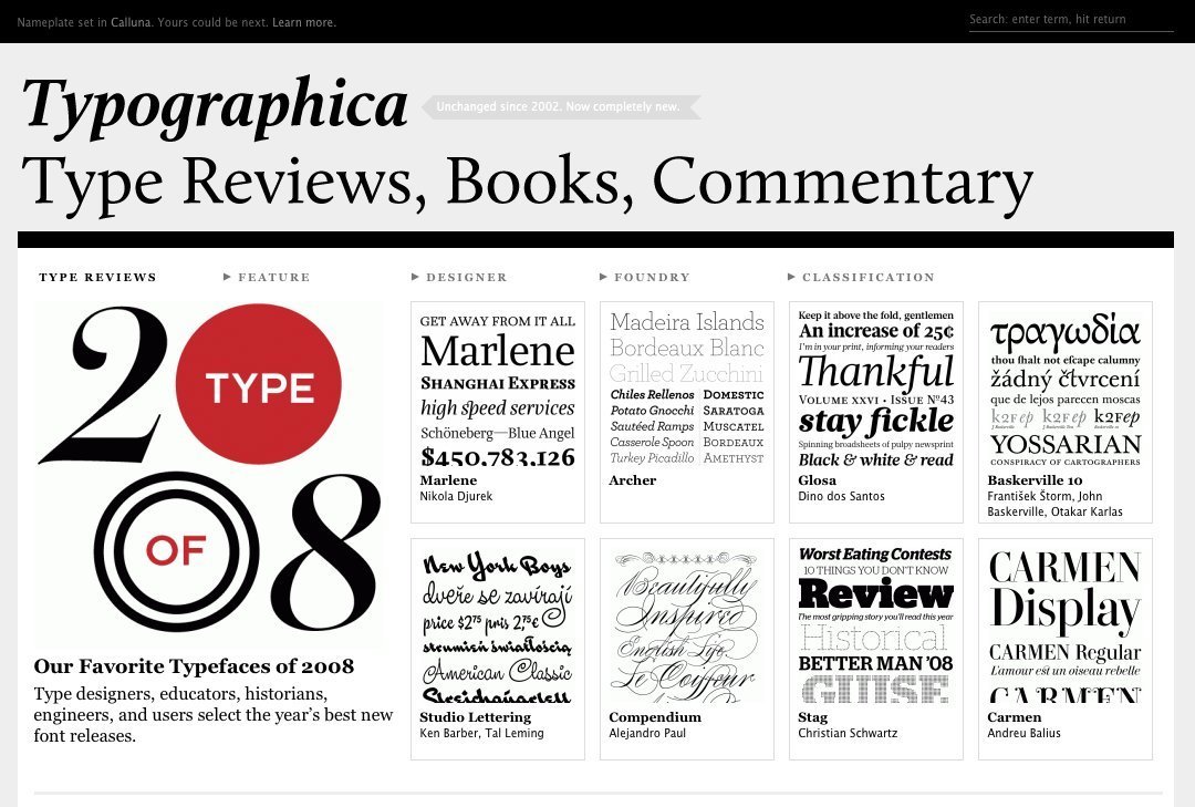 Screenshot of typographica.org