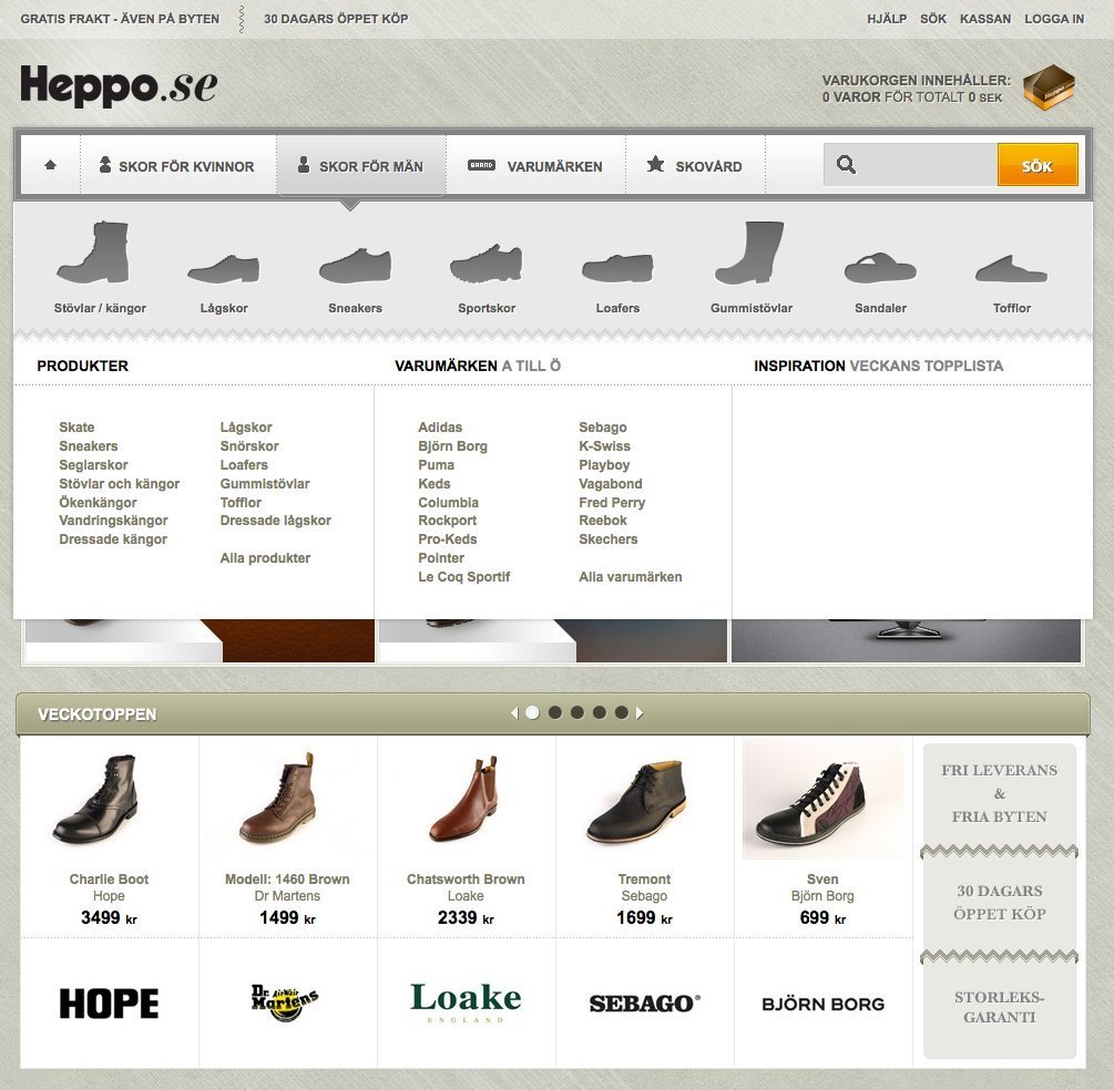 Screenshot of heppo.se