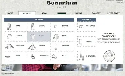 Navigation example from bonarium.com