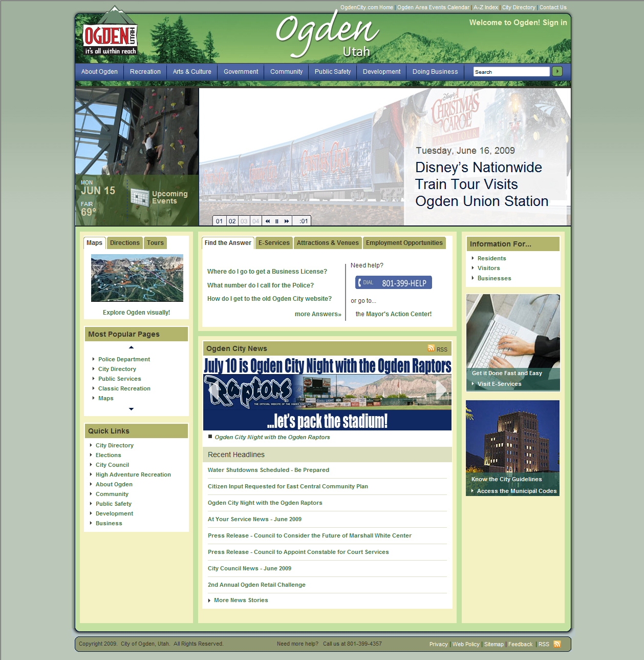 Screenshot of ogdencity.com