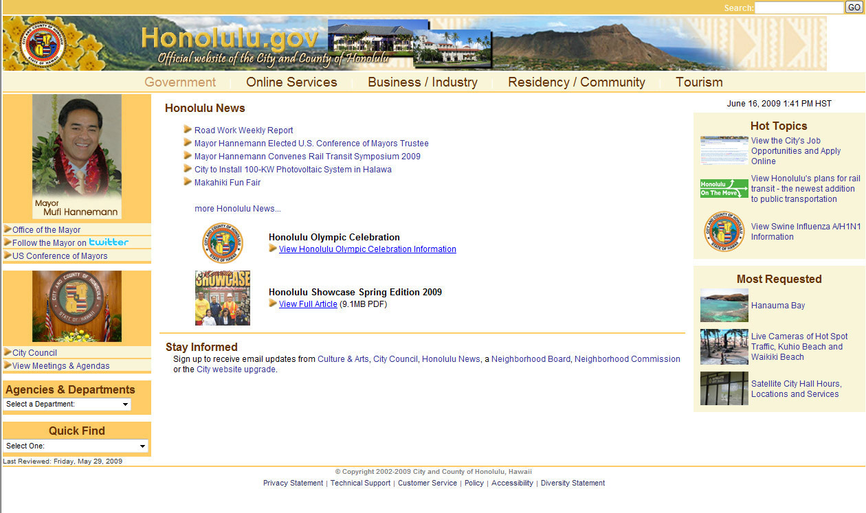 Screenshot of honolulu.gov