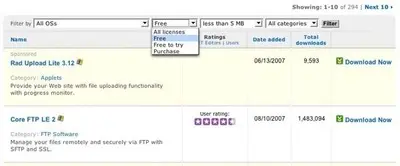 Filter Search example