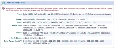 Table Filter example