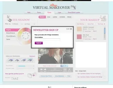 Newsletter sign up example from ivillage.com