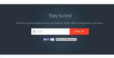 Newsletter sign up example from thenextweb.com