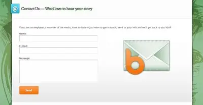 Contact form example from gobloomhealth.com
