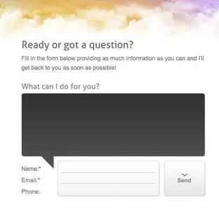 Contact form example from bensky.co.uk