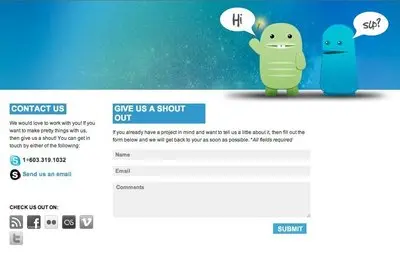 Contact form example from thesolidstudios.com