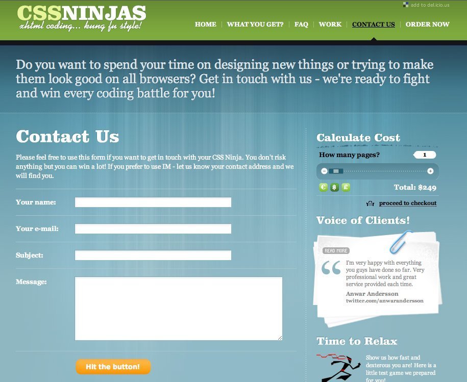 Screenshot of cssninjas.com