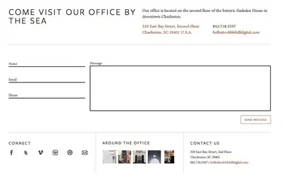 Contact form example from cobblehilldigital.com