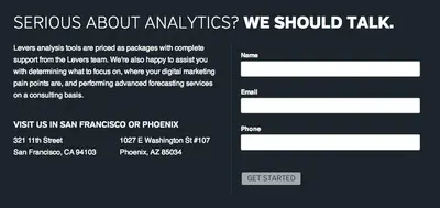 Contact form example from leve.rs