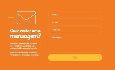 Contact form example from maispastel.com.br