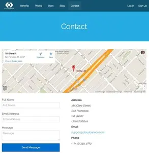 Contact form example from cloudcannon.com
