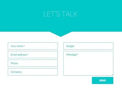 Contact form example from rins.my