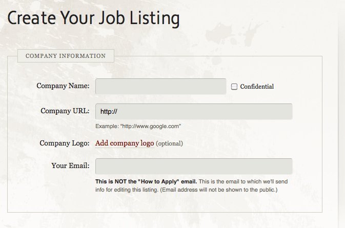 Screenshot of authenticjobs.com