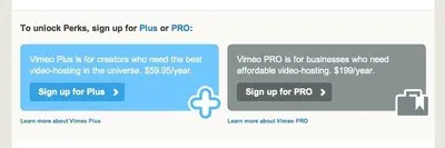 Buttons example from vimeo.com