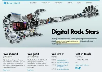 Typography example from bluepixel.net