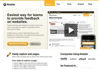 Value propositions example from notableapp.com