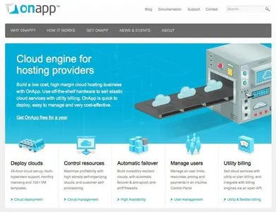 Value propositions example from onapp.com