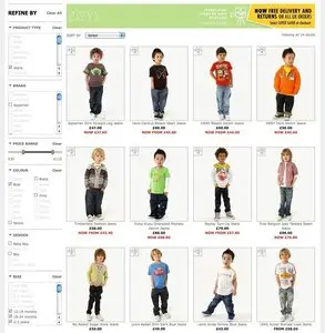 Filter Search example from asos.com
