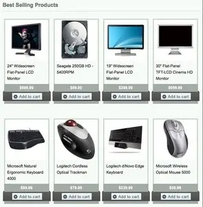Product lists example from pethemes.com