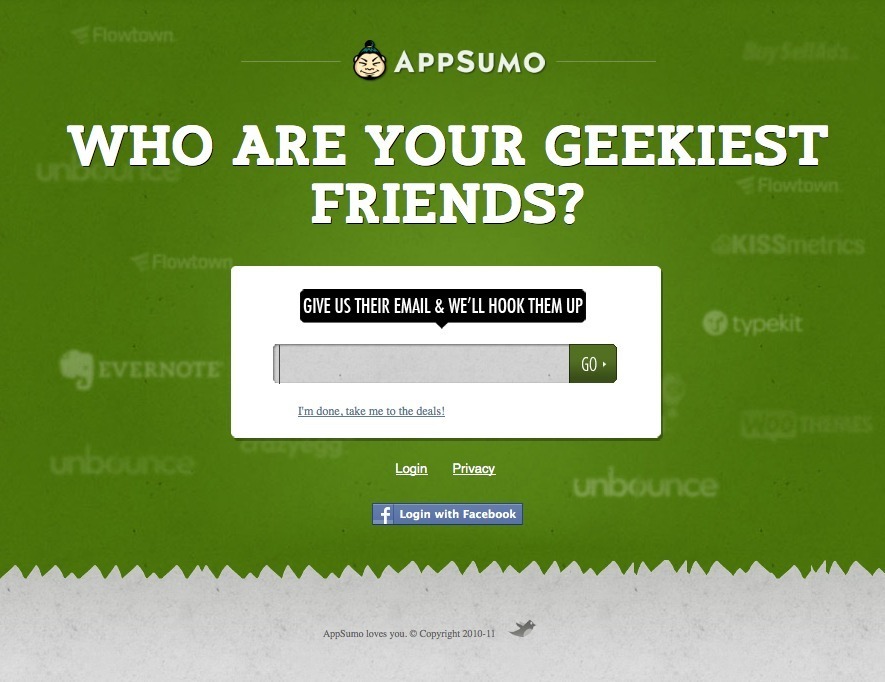 Screenshot of appsumo.com